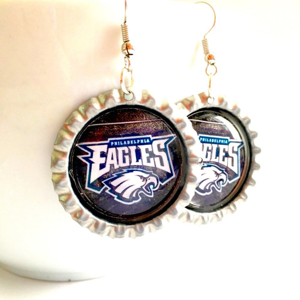 Philadelphia EAGLES Handmade Football Earrings *NEW*